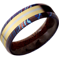 Titanium Damascus + Polish , Polish Finish + Sapele