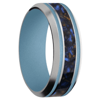 Titanium + Satin , Bead Finish + Polar Blue