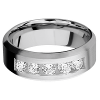 14K White Gold + Satin , Satin Finish