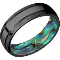 Zirconium + Polish , Distressed Finish + Abalone