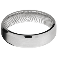 14K White Gold + Satin , Polish Finish