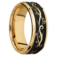 10K Yellow Gold + Stone , Polish Finish
