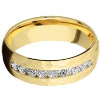 10K Yellow Gold + Hammer Finish
