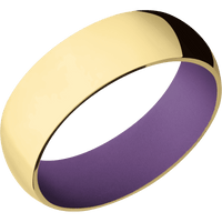 10K Yellow Gold + Polish Finish + Wild Purple