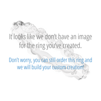 14K White Gold band with alternating 8 Round Lab Grown Diamond and 8 Marquise Lab Grown Diamond having TCW-1.6