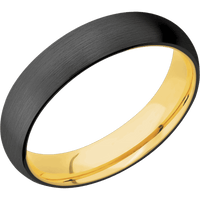 Zirconium + Satin Finish + 18K Yellow Gold