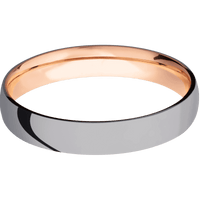 Tantalum + Polish Finish + 18K Rose Gold