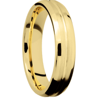 10K Yellow Gold + Polish , Satin Finish