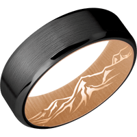 Zirconium + Satin , Polish Finish + 14K Rose Gold