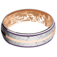 Platinum + Polish Finish + 14K Rose Gold