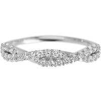 14K White Gold band with 26 Round Lab Grown Diamond having TCW-.39