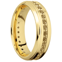 14K Yellow Gold + Anglesatin , Polish Finish