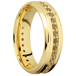 14K Yellow Gold + Anglesatin , Polish Finish