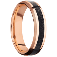 14K Rose Gold + Polish , Satin Finish