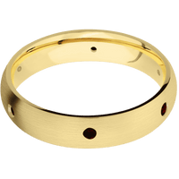 14K Yellow Gold + Satin Finish