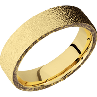 14K Yellow Gold + Stipple Finish