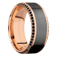 18K Rose Gold + Satin , Polish Finish