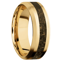 10K Yellow Gold + Satin , Bead Finish