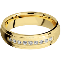 14K Yellow Gold + Satin , Polish Finish