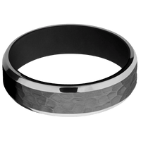 Zirconium + Hammer , Polish Finish + Black