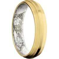 22K Yellow Gold + Satin , Satin Finish + King's Snow
