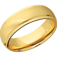 18K Yellow Gold + Satin , Polish Finish