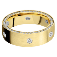 14K Yellow Gold + Satin Finish