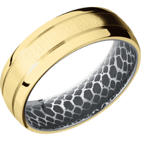 14K Yellow Gold + Crosssatin , Polish Finish + Tantalum