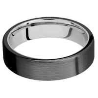 Zirconium + Satin Finish + 14K White Gold