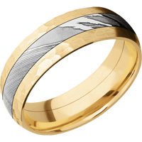 10K Yellow Gold + Hammer Finish