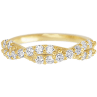 14K Yellow Gold band with 18 Round Lab Grown Diamond (ST) having TCW-.54