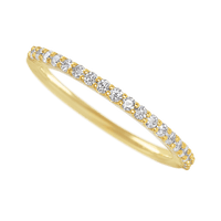 14K Yellow Gold band with 21 Round Lab Grown Diamond having TCW-.32