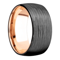 Zirconium + Treebarkh Finish + 14K Rose Gold