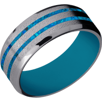 Tantalum + Anglestone , Polish Finish + Sea Blue