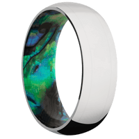Palladium Silver + Polish Finish + Abalone