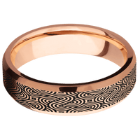 10K Rose Gold + Satin , Polish Finish