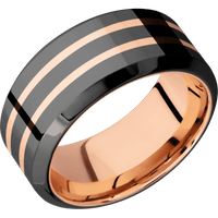 Zirconium + Polish , Polish Finish + 14K Rose Gold