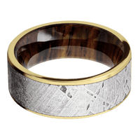 14K Yellow Gold + Satin Finish + Cocobolo