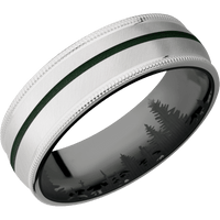 14K White Gold + Anglesatin Finish + Zirconium
