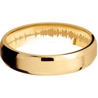 14K Yellow Gold + Satin , Polish Finish