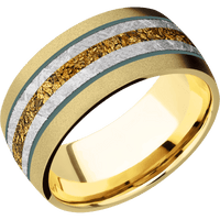 18K Yellow Gold + Sand Finish