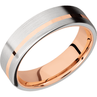 Palladium + Satin , Satin Finish + 14K Rose Gold