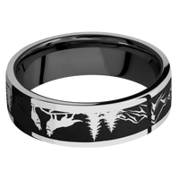10K White Gold + Polish Finish + Zirconium