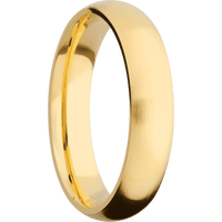 14K Yellow Gold + Satin Finish