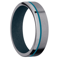 Tantalum + Sand , Polish Finish + Blue Titanium
