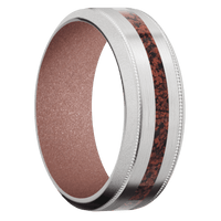 14K White Gold + Satin , Bead Finish + Rose Gold