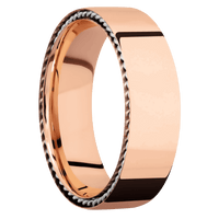 14K Rose Gold + Polish Finish