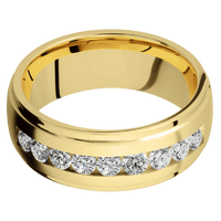 10K Yellow Gold + Anglesatin , Polish Finish