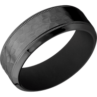 Zirconium + Hammer , Polish Finish + Black