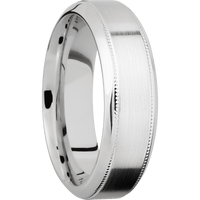 10K White Gold + Satin , Polish Finish